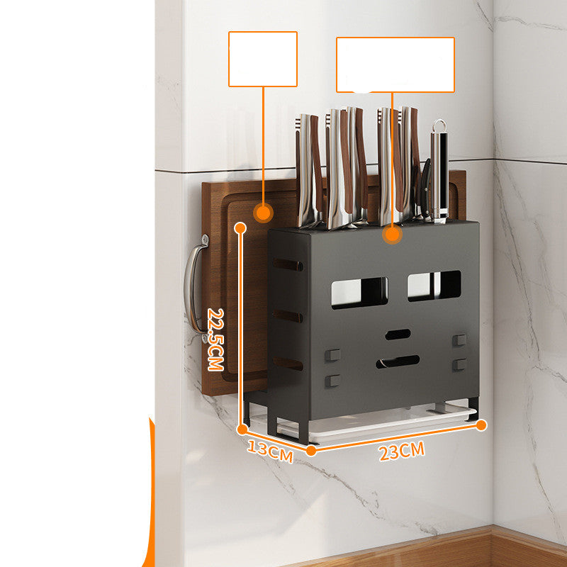 Wall-Mounted Stainless Steel Knife Holder