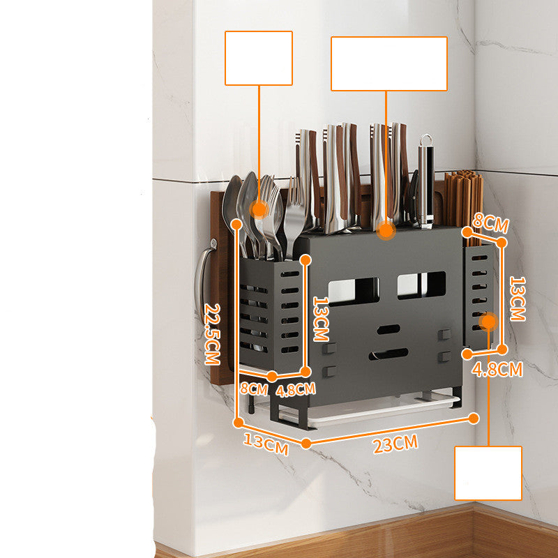 Wall-Mounted Stainless Steel Knife Holder