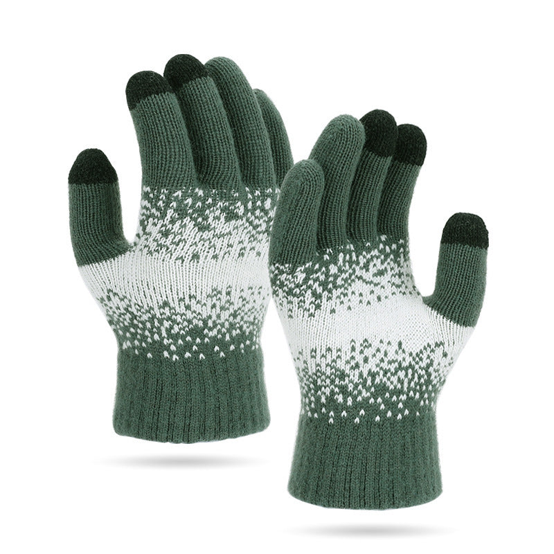 Autumn And Winter New Gloves Women's Knitted Wool