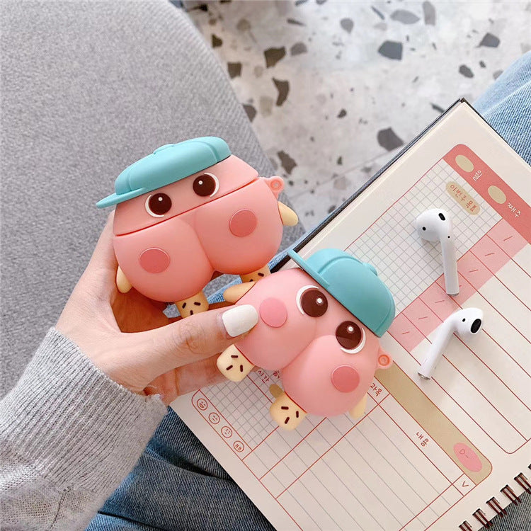 Compatible with Apple, Cute Cartoon Butt Silicone Earphone Protective Cover