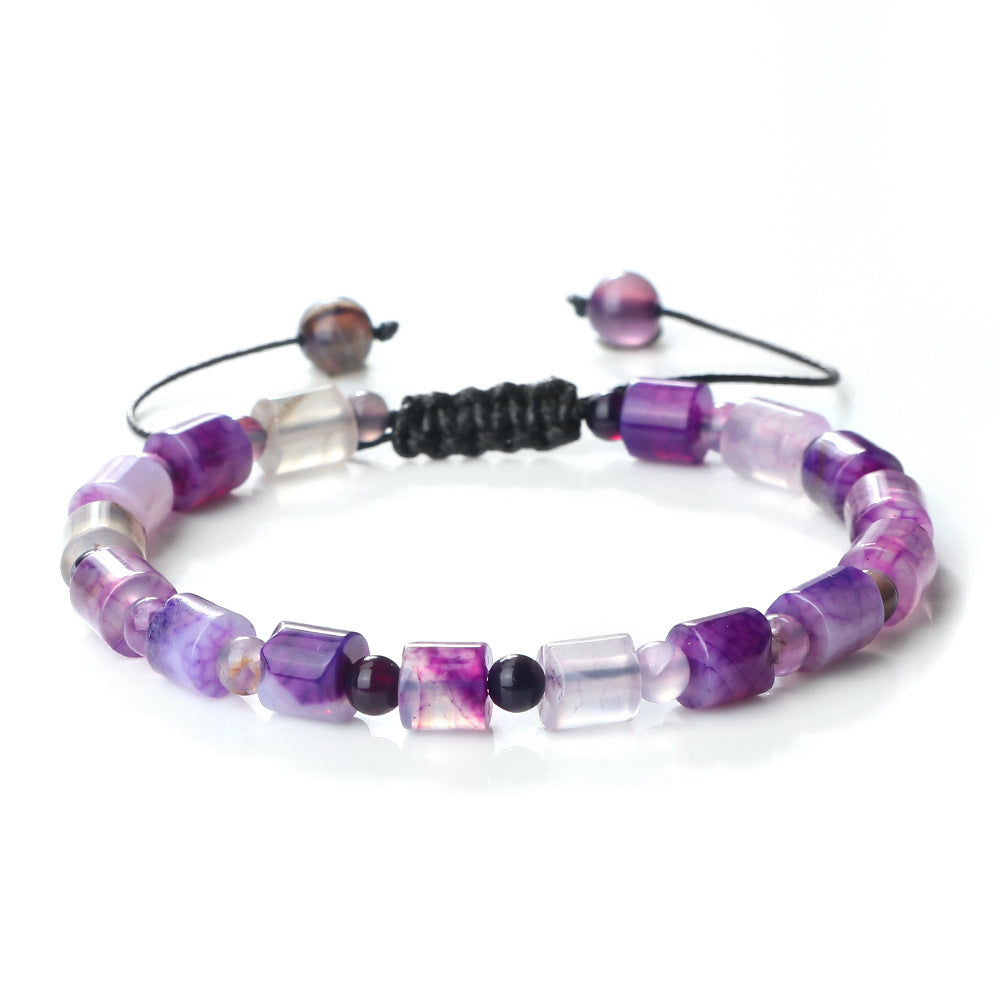Colorful Agate Stone Beaded High-grade Bohemian Adjustable Bracelet