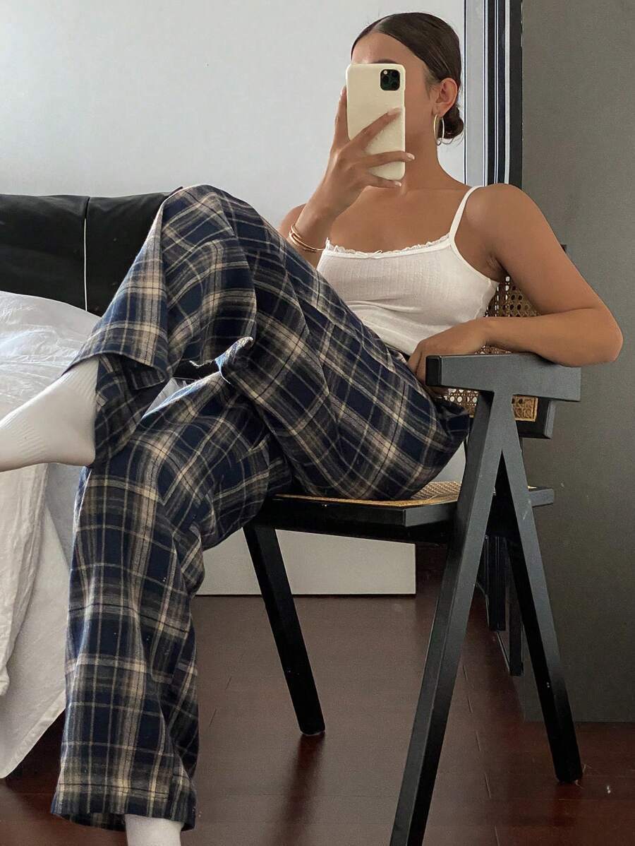 High Waist Straight Wide Leg Casual Homewear Pants