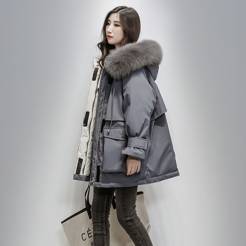 Winter New Loose Cotton Coat Women's Mid-length