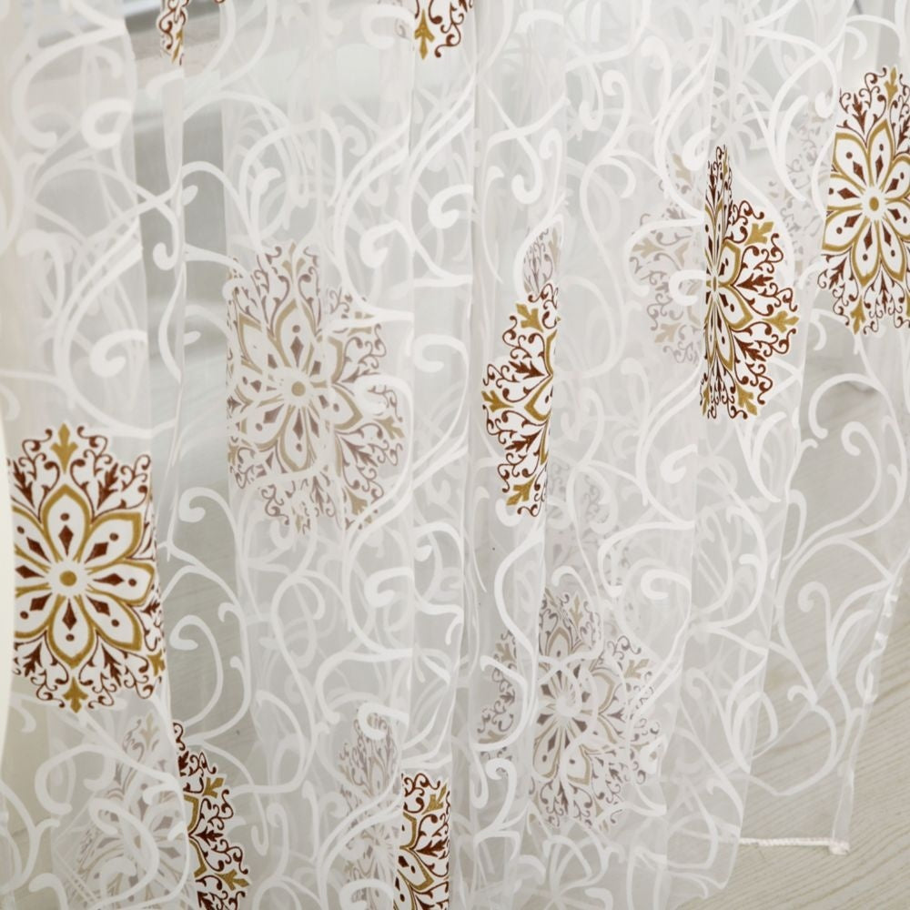 Finished Offset European-style Floral Ball Bedroom Non-shading Curtain