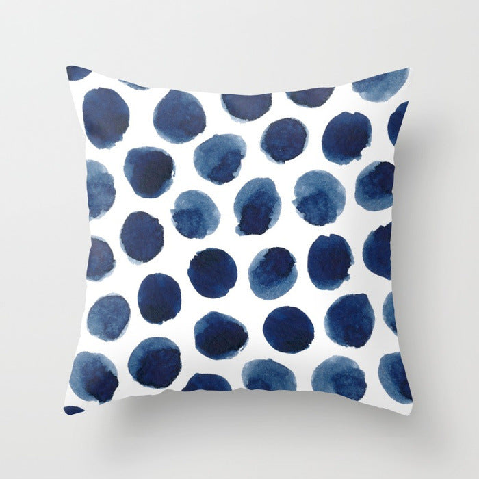 New Living Room Abstract Blue Printing Pillow