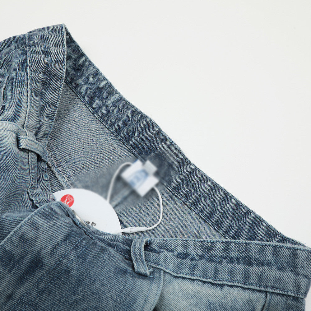 Washing Hole Do The Old Cowboy Straight-leg Trousers