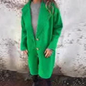 Women's Fall And Winter Lapels Long-sleeved Casual Jacket