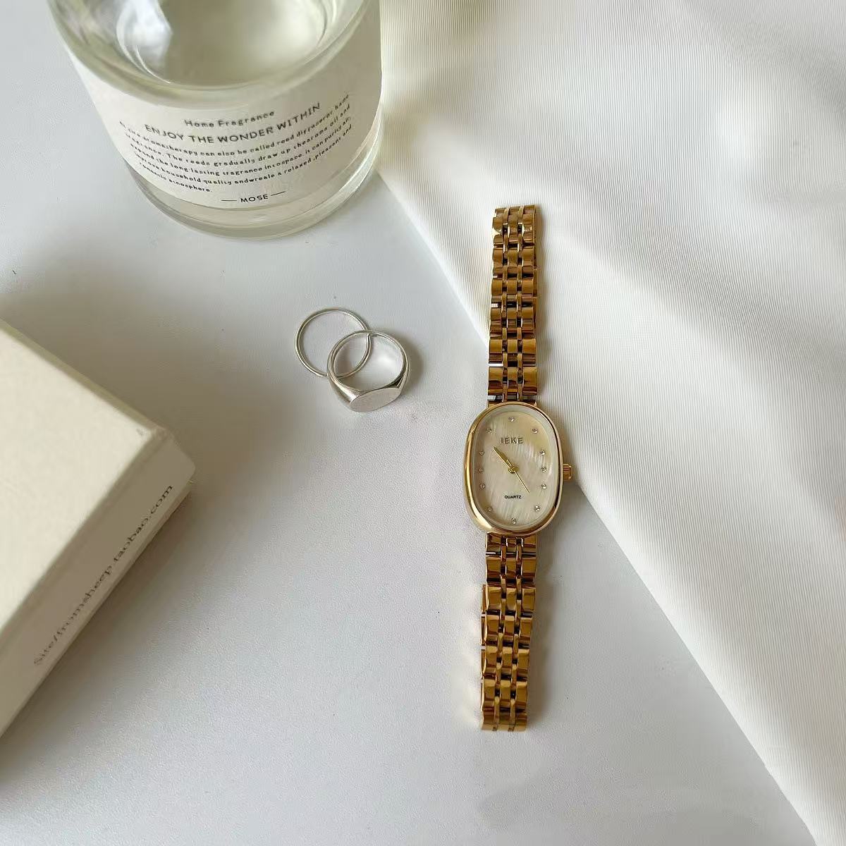 Ice Blue Fritillary Silver Quartz Watch For Women