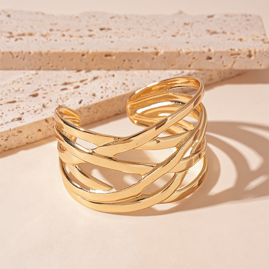 Fashion Multi-layer Glossy Geometric Bracelet For Women