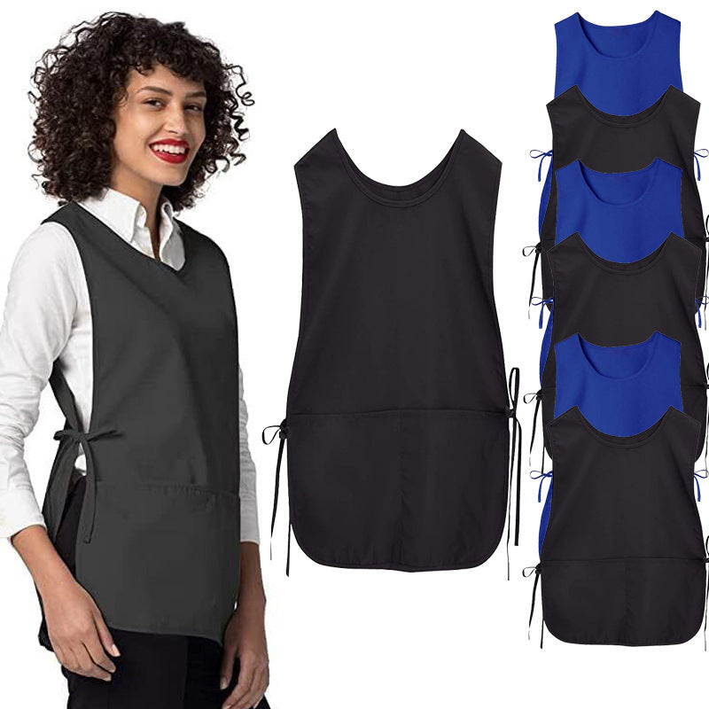 Pebble Apron Vest-style Two-side Lace-up Barber Work Apron