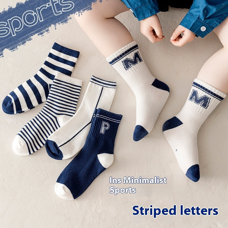 Mid-calf All-match Socks For Boys And Girls