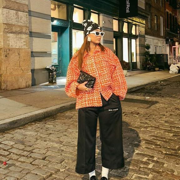 Lapel Color Contrast Short Coat