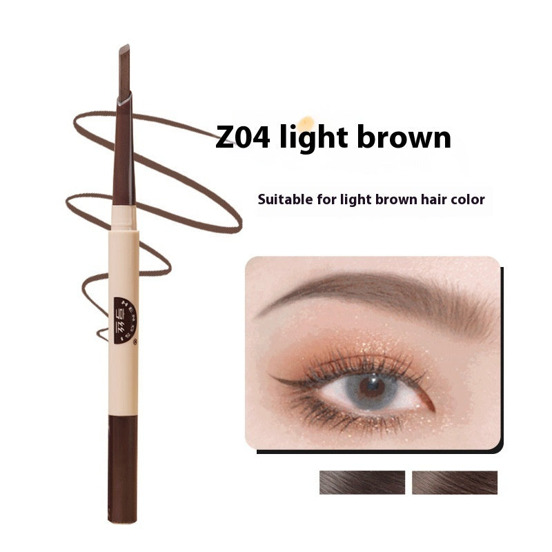 Makeup Color Rendering Double Head Extremely Thin Waterproof And Sweat-proof Eyebrow Pencil