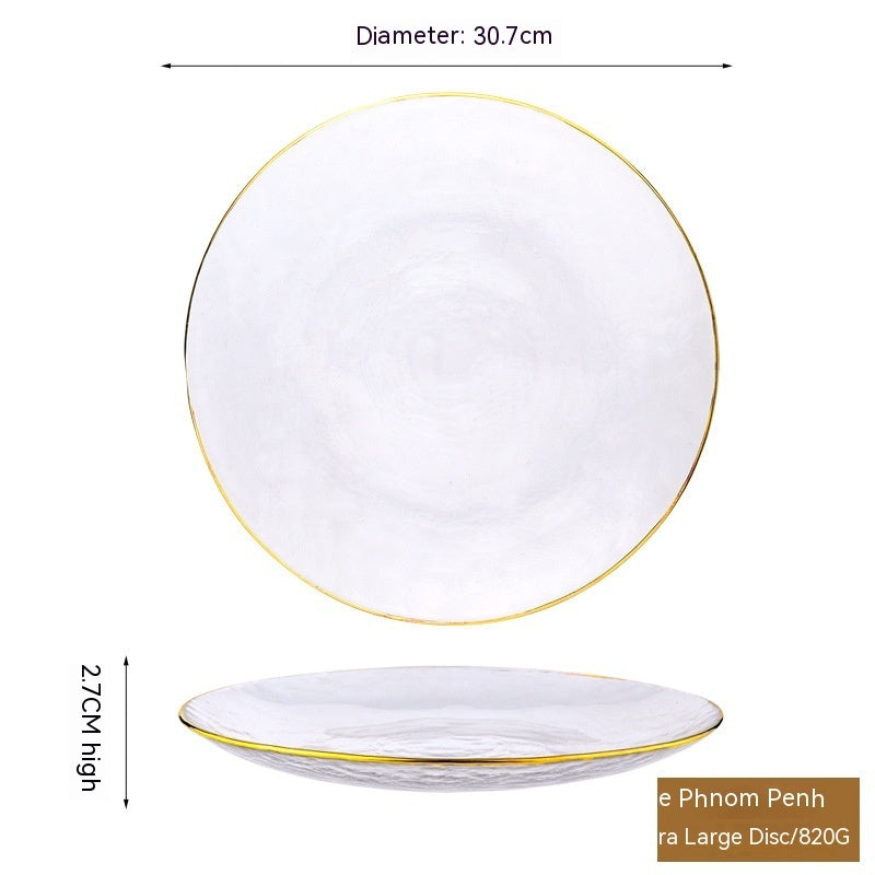 Phnom Penh Fruit Plate Creative Set Glass Plate Household
