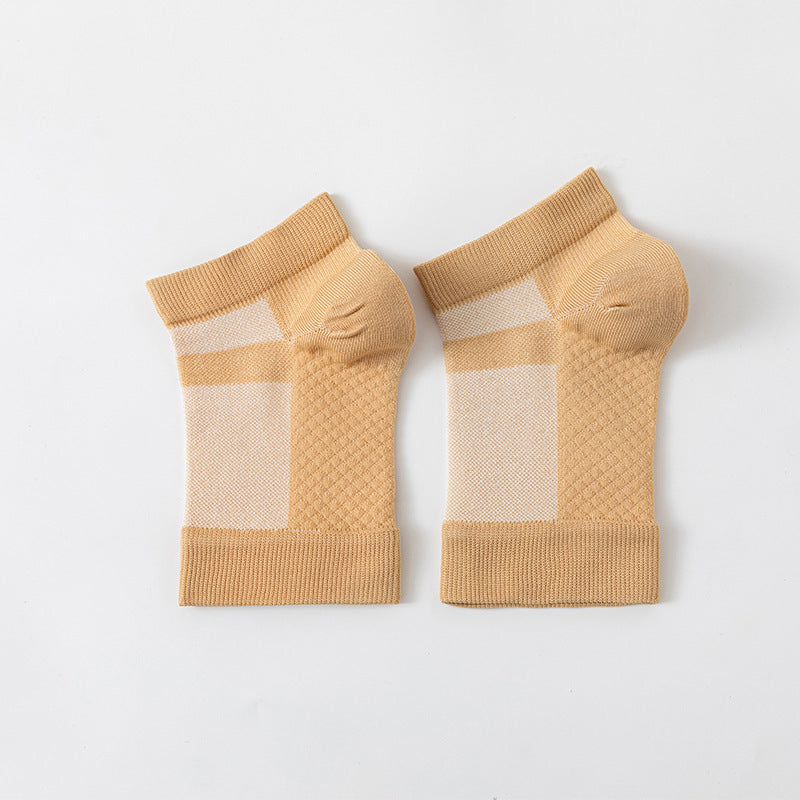 Half Mesh Open Toe Sports Ankle Support Foot Sock