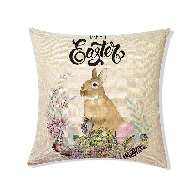 Easter Linen Holiday Decoration Living Room Sofa Bedside Pillow