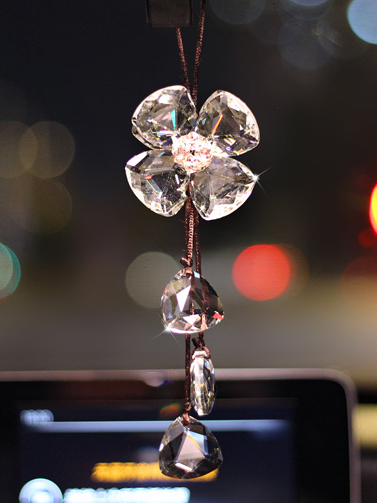 Crystal Four Leaf Grass Interior Pendant