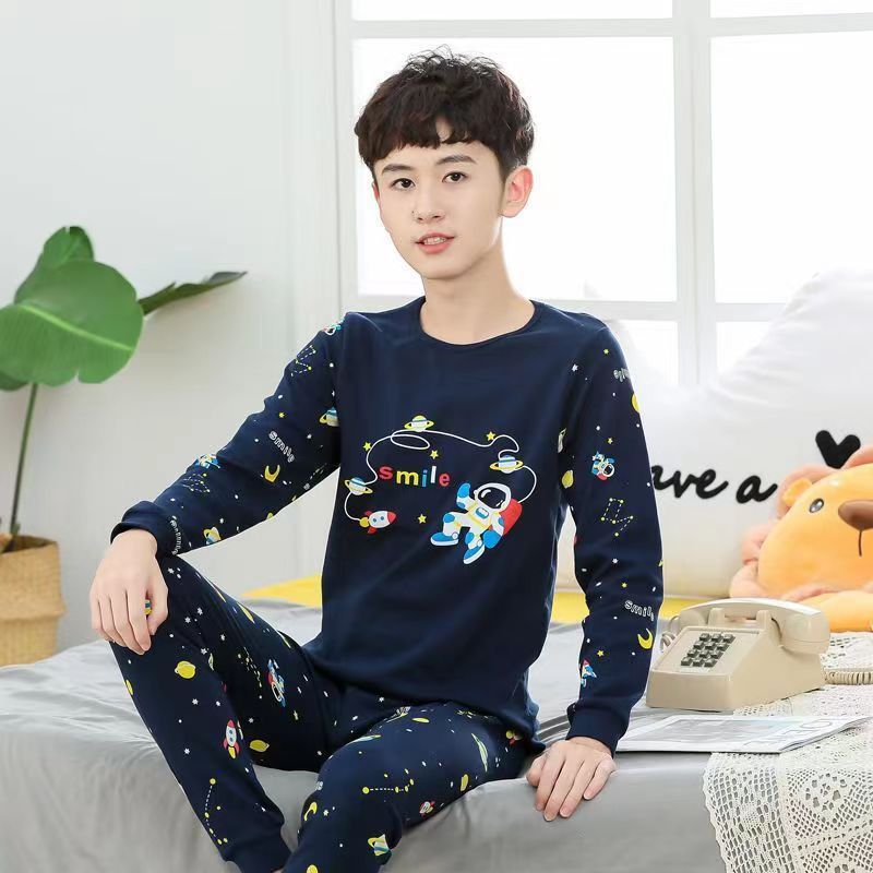 Children's Pajamas Cotton Boys' Base Teen Underwear Suit