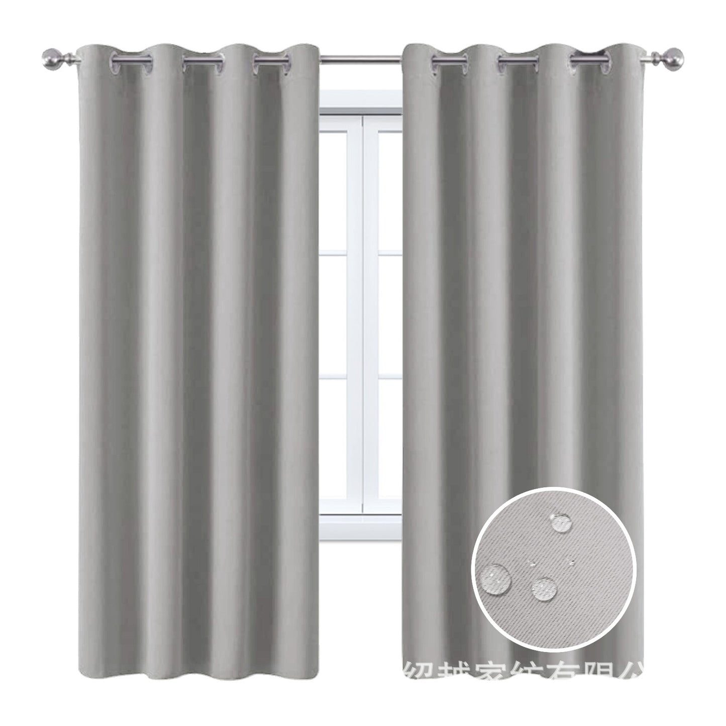 Full Blackout Hot Sale Curtain With Black Lining On The Back