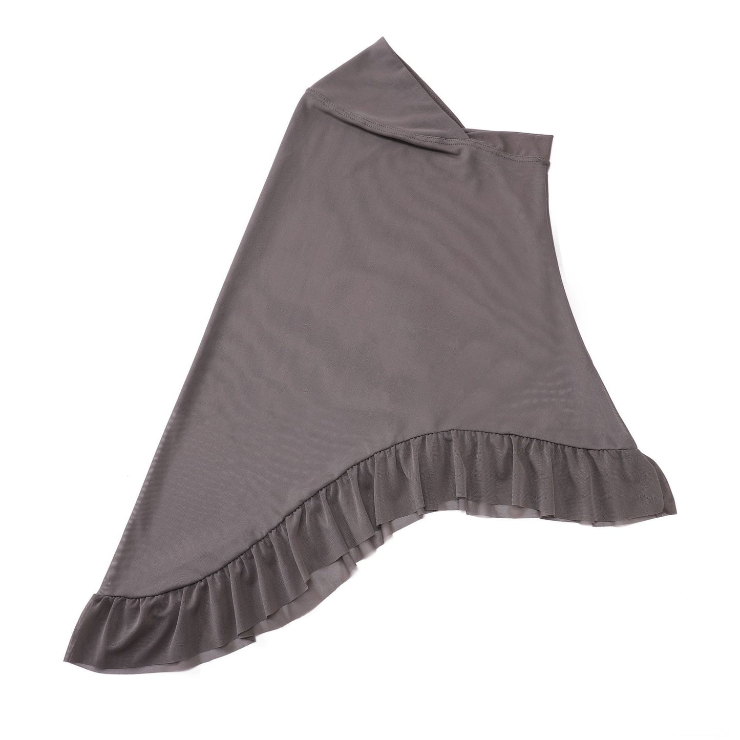 Ruffled Three-dimensional Soft Brim Voile Pullover Scarf