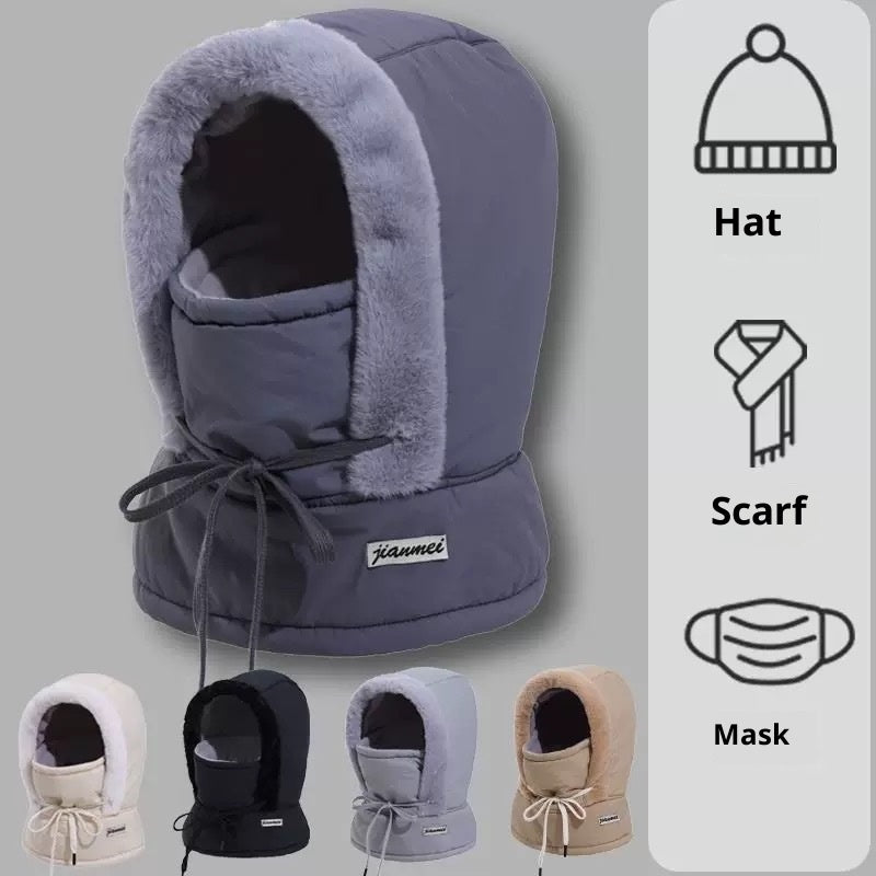 Cold-proof Ushanka Thick Mask Integrated Wind-proof Cap