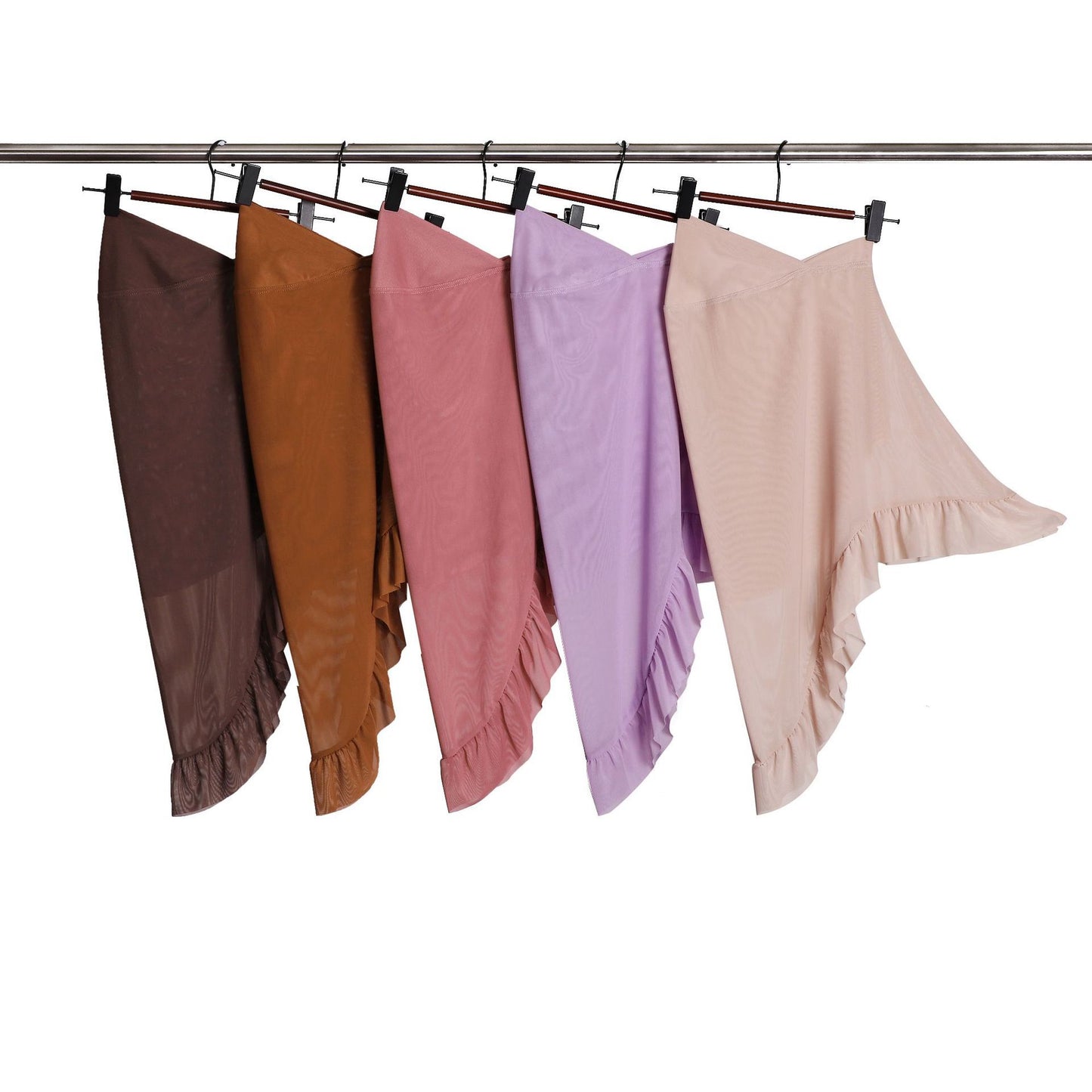 Ruffled Three-dimensional Soft Brim Voile Pullover Scarf