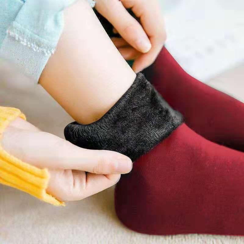 Winter Plush Thickened Mid Height Warm Snow Socks