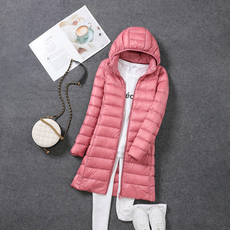 Women's Mid-length Fashion Lightweight Down Jacket