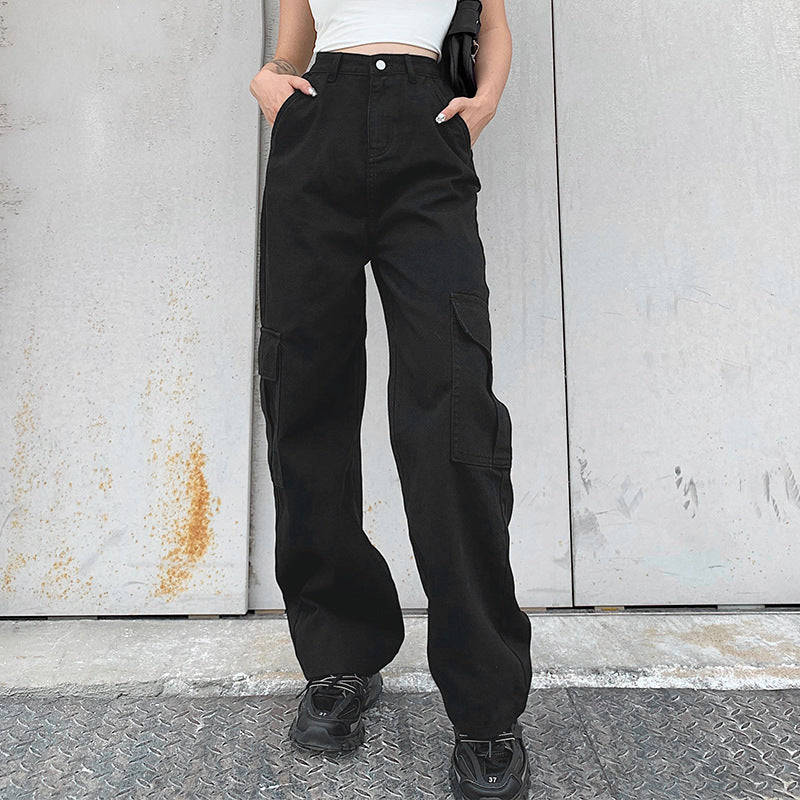 Super fire drape mopping straight-leg pants