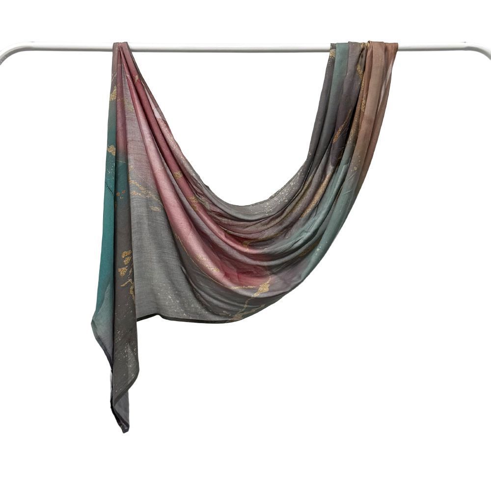 Modal Cotton Headscarf Marble Digital Printing