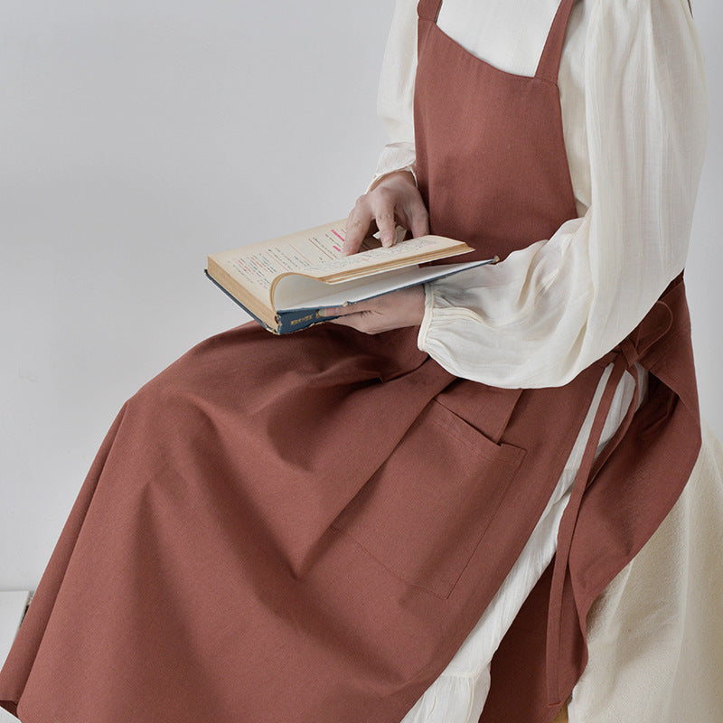 Korean Princess Style High-end Internet Celebrity Non-stick Wool Sleeveless Coverall Cotton And Linen