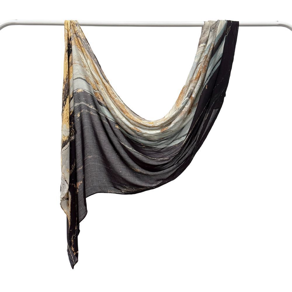 Modal Cotton Headscarf Marble Digital Printing