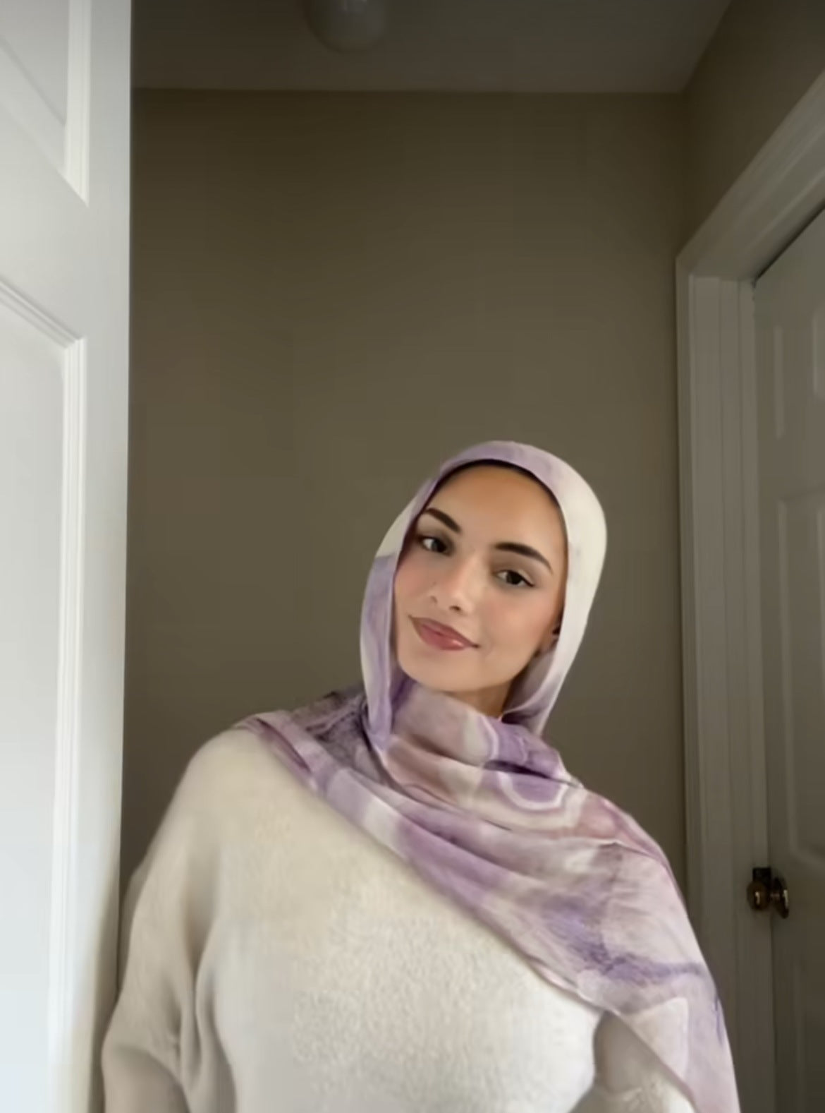 Watercolor Series Satin Polyester Ethnic Shawl