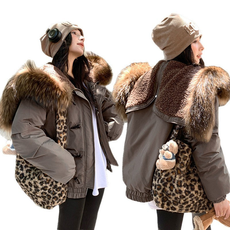 Horn Button Thick Warm Temperament Cotton-padded Coat