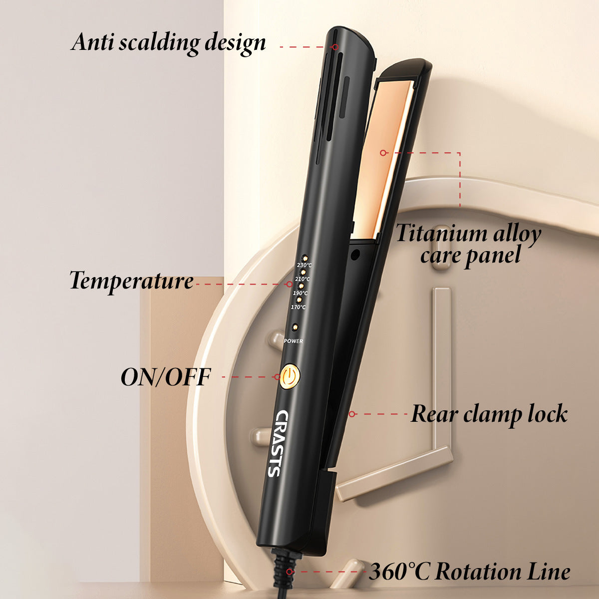 Straightener And Curling Irondual-purpose For Straightening Or Curling Hair