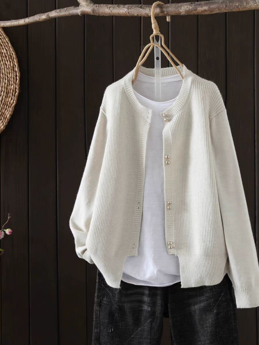 Women's Knitted Cardigan Classic Style Autumn New Loose Slimming And All-matching Soft Glutinous