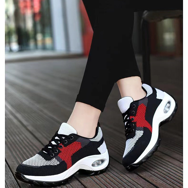 Mesh Slip On Air Cushion Shoes Women Comfortable Breathable Increased Sneakers