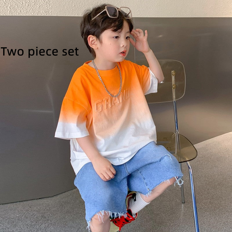 Boys Short Sleeve T-Shirt Suit Top