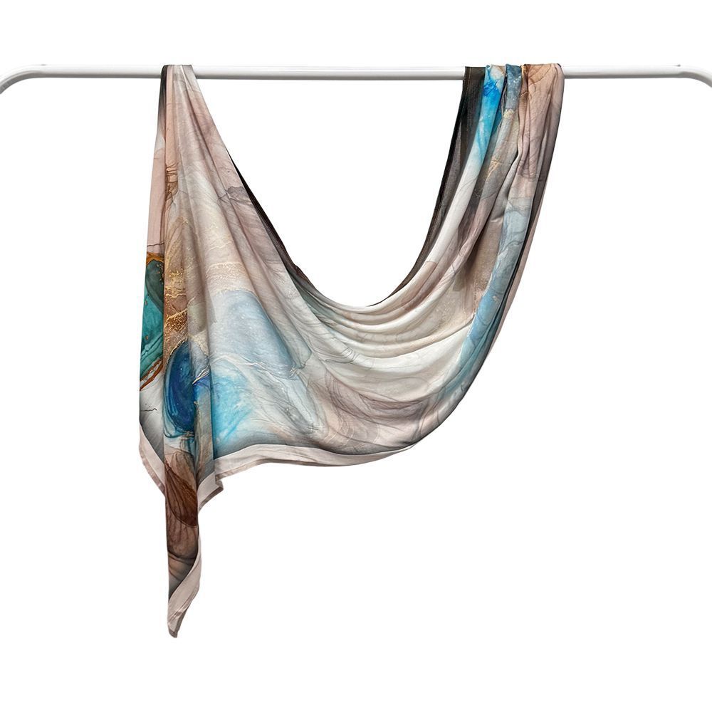 Modal Cotton Headscarf Marble Digital Printing