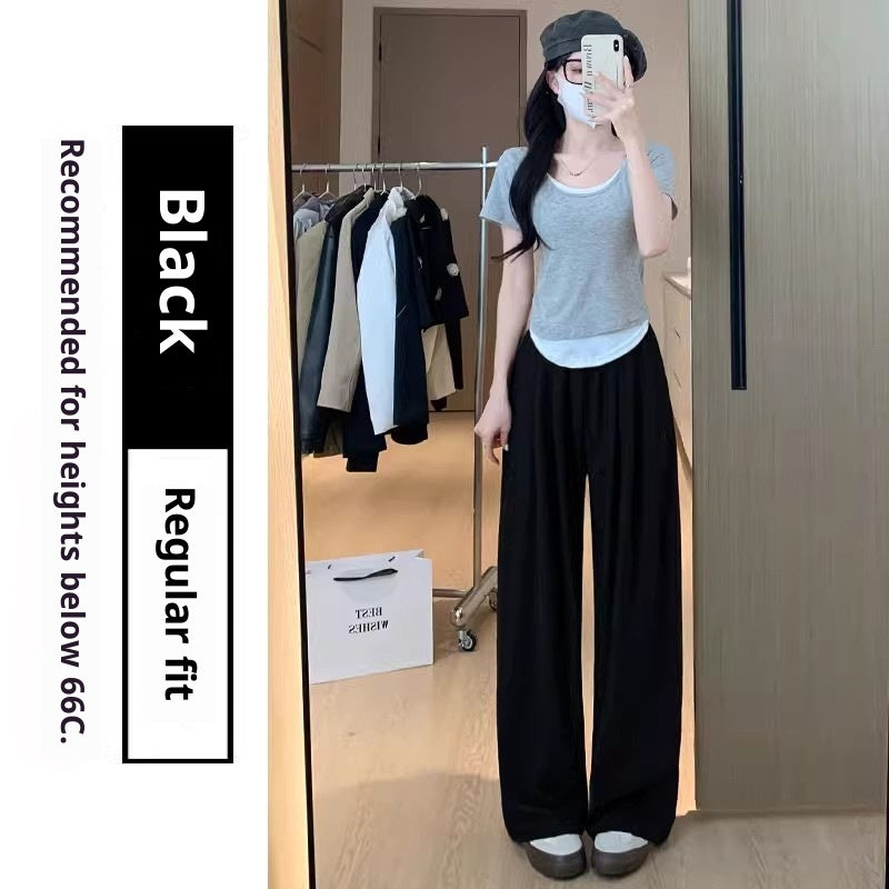 Casual Tall Sweatpants Idle Style White Wide Leg Pants