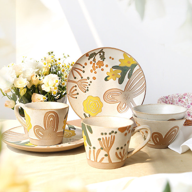 Countryside Flower Pure Hand-painted Ceramic Tableware
