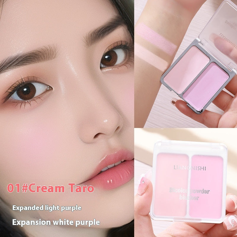 Two-tone Blush Nude Makeup Matte Natural Repair Integrated Long Lasting Color Rendering