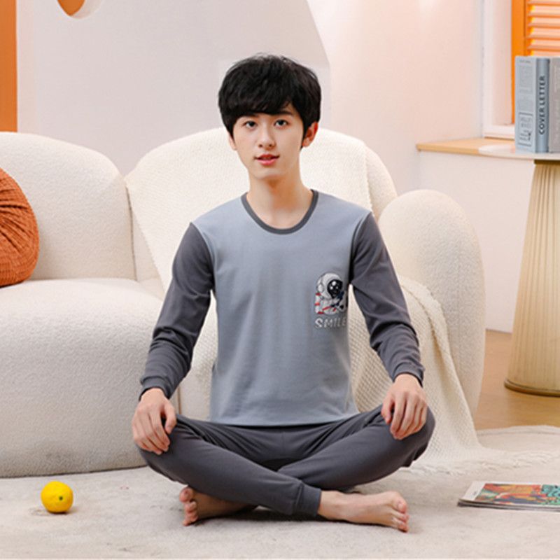 Children's Pajamas Cotton Boys' Base Teen Underwear Suit