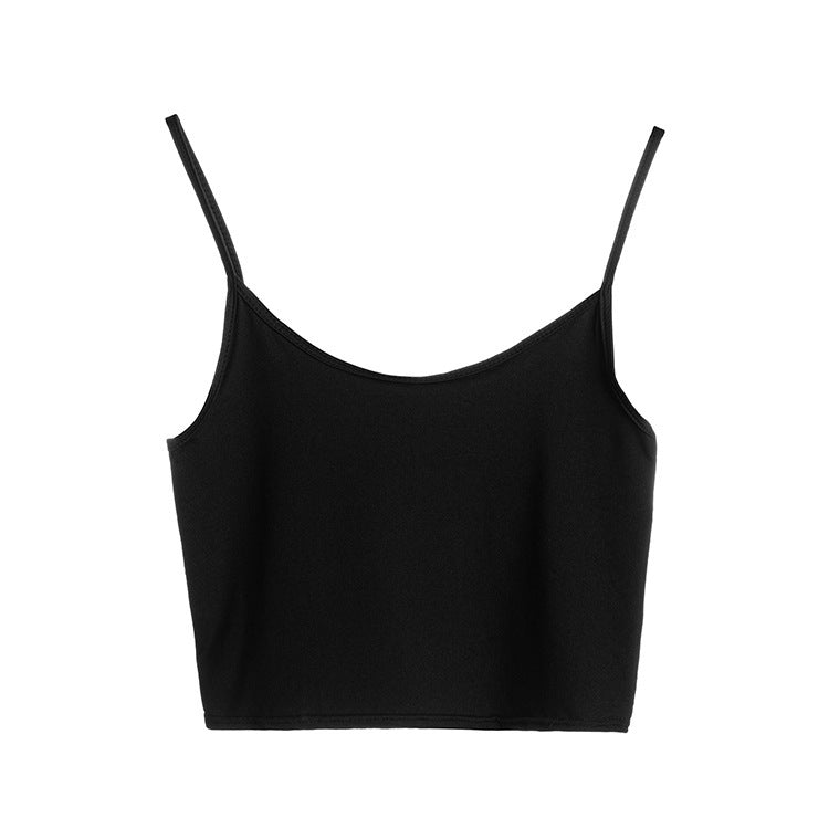 Women's Sling One-Shoulder Back Slim-Fit Short Cropped Vest