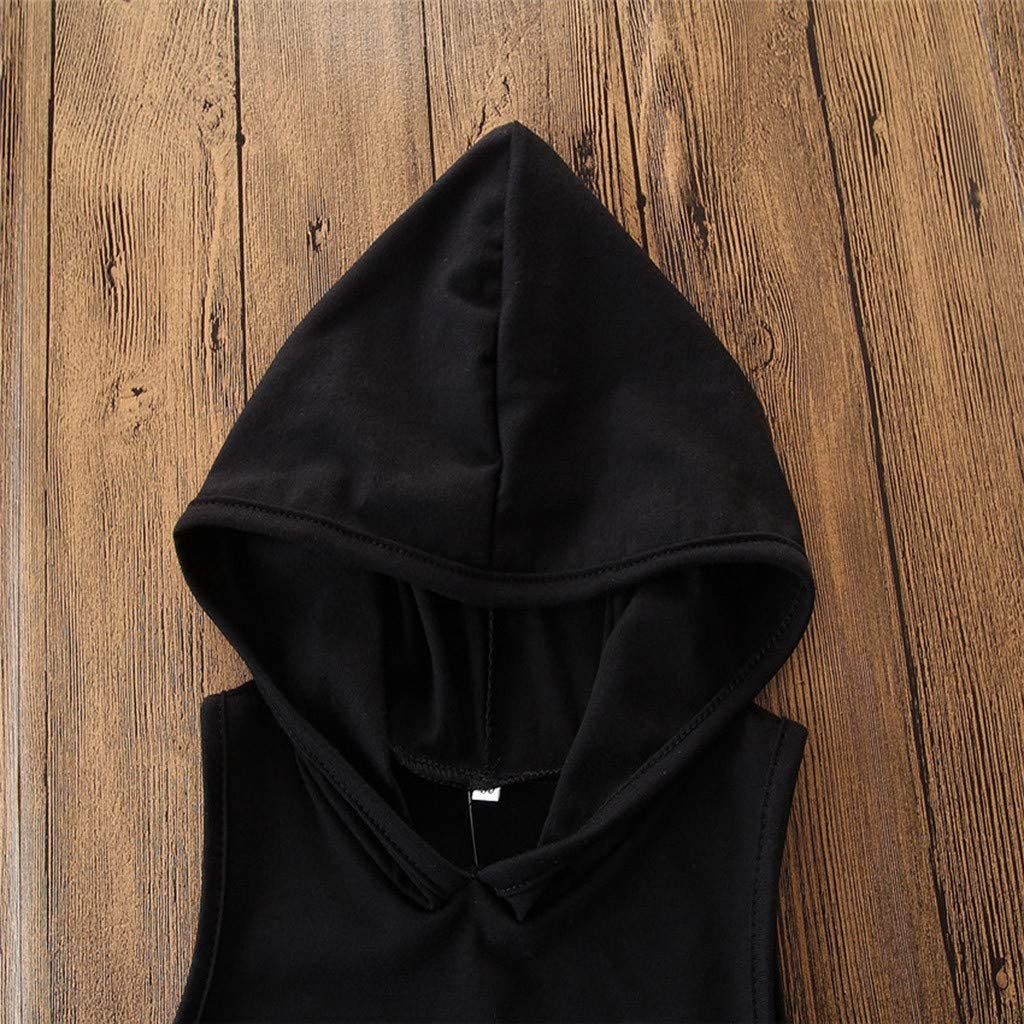 2PCS Toddler Kids Baby Boy Sleeveless Hooded Clothes T-shirt Tops Camo Pants Outfits - Eshtree