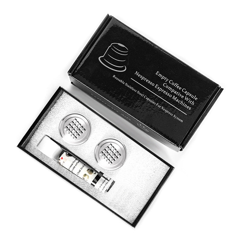 Coffee capsule spoon brush set