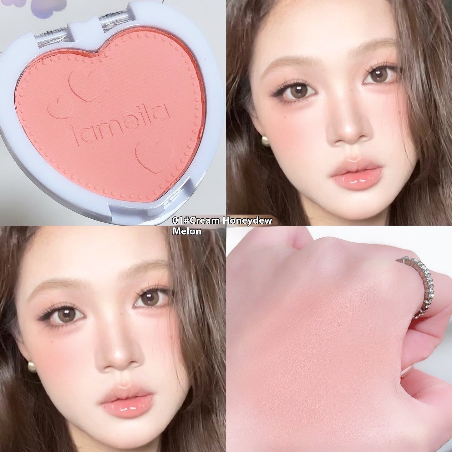Monochrome Ice Cube Blush Ins Brightening Color Rendering Long-lasting Natural Delicate
