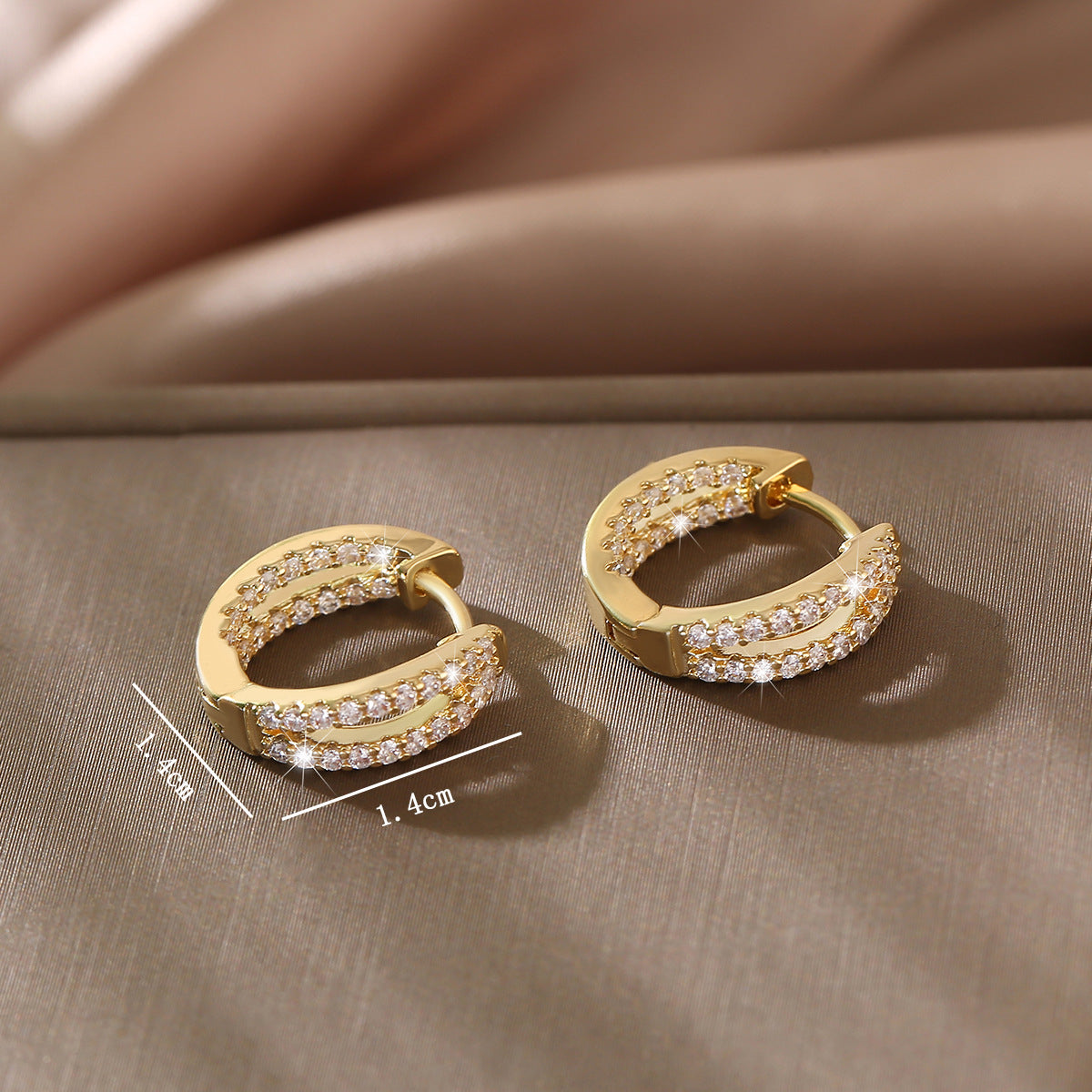 Hollow Double-layer Earrings In A Minimalist Cool And Understated Style