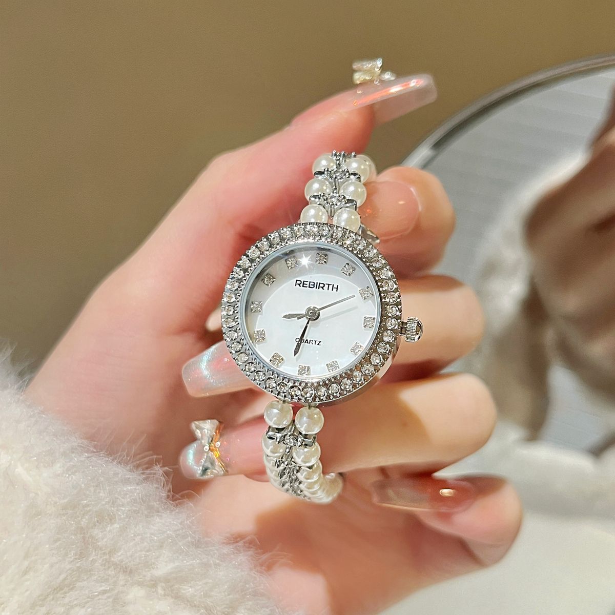 Women's Bracelet Vintage Freshwater Pearl Watch