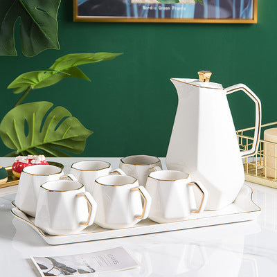 طقم مياه سيراميك بسيط لغرفة المعيشة كوب ماء